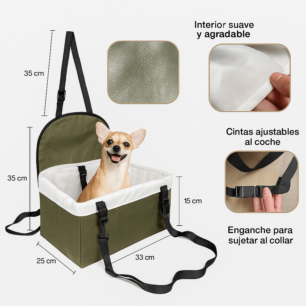Asiento de Auto para Macotas - Pets & Drive