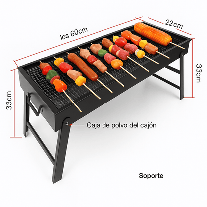 Parrilla Familiar de Carbón Portátil de Acero - Pets & Drive